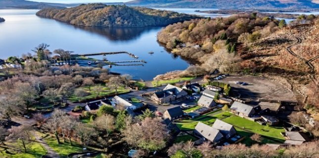 Internal secondary glazing unit fitted to a traditional white timber sash window in a Balfron period cottage.