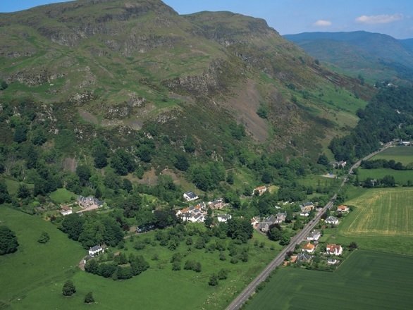 Discreet vertical sliding secondary glazing unit installed in a Stirlingshire conservation area property.