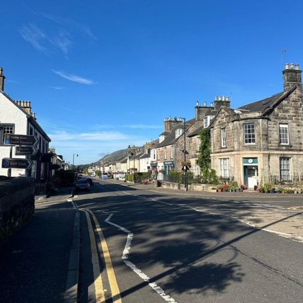 Slimline vertical sliding secondary glazing matching the meeting rails of a historic sash and case window in Clackmannanshire.
